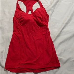 Lululemon red tank with light-medium support